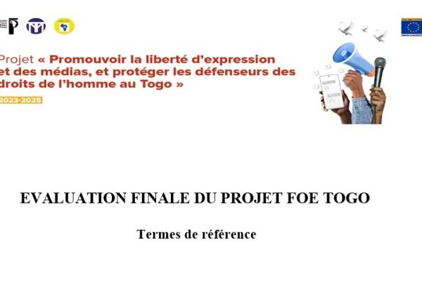 Evaluation du projet FOE TOGO : Appel à candidatures